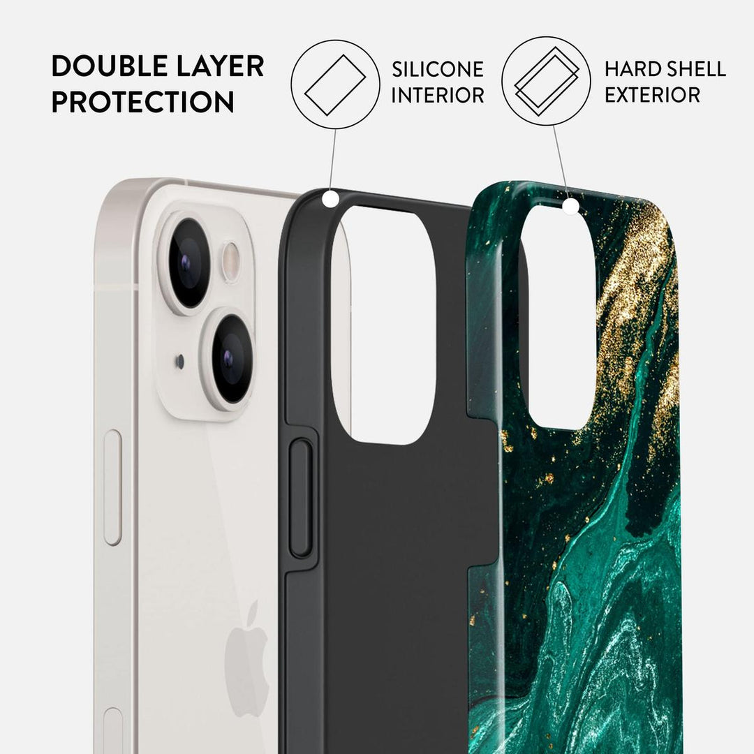 Turquoise Marble Hybrid Phone Case - DOKUTRONIX
