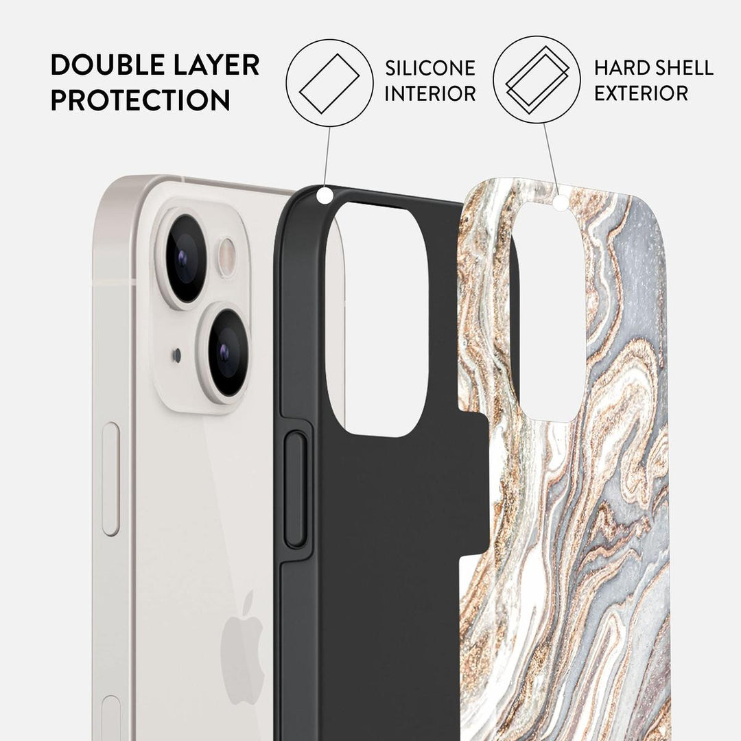 Turquoise Marble Hybrid Phone Case - DOKUTRONIX