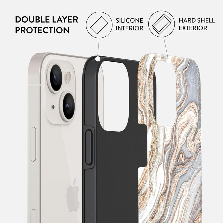 Turquoise Marble Hybrid Phone Case - DOKUTRONIX