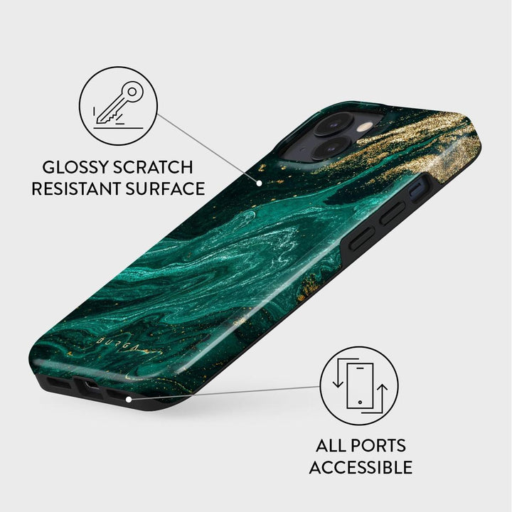Turquoise Marble Hybrid Phone Case - DOKUTRONIX