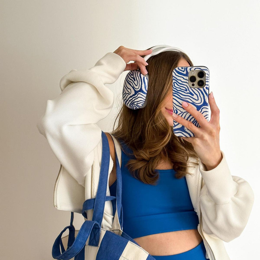 Turquoise Marble Hybrid Phone Case - DOKUTRONIX