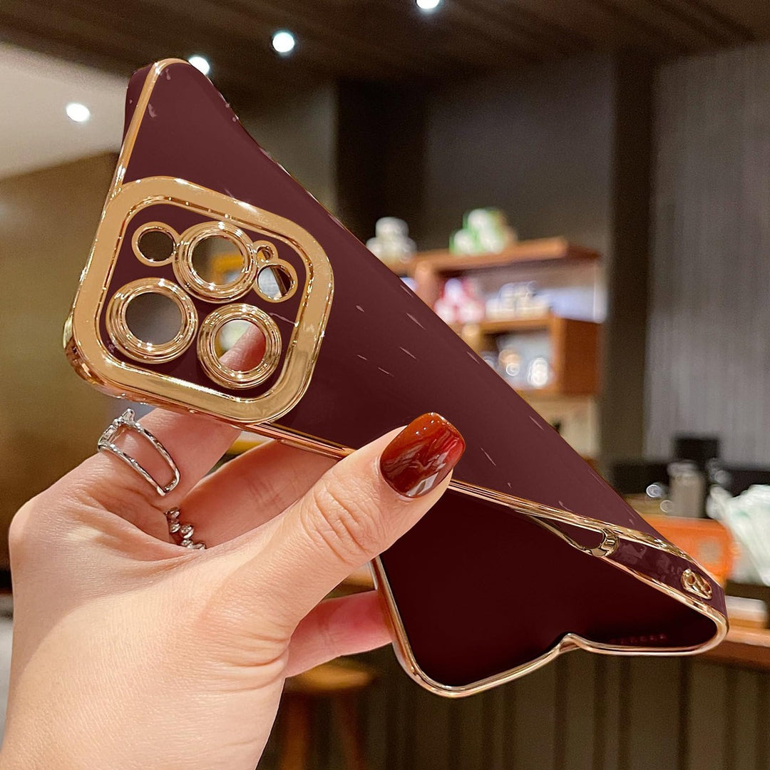 Burgundy Luxe Guard: iPhone 16 Pro Max Case - DOKUTRONIX