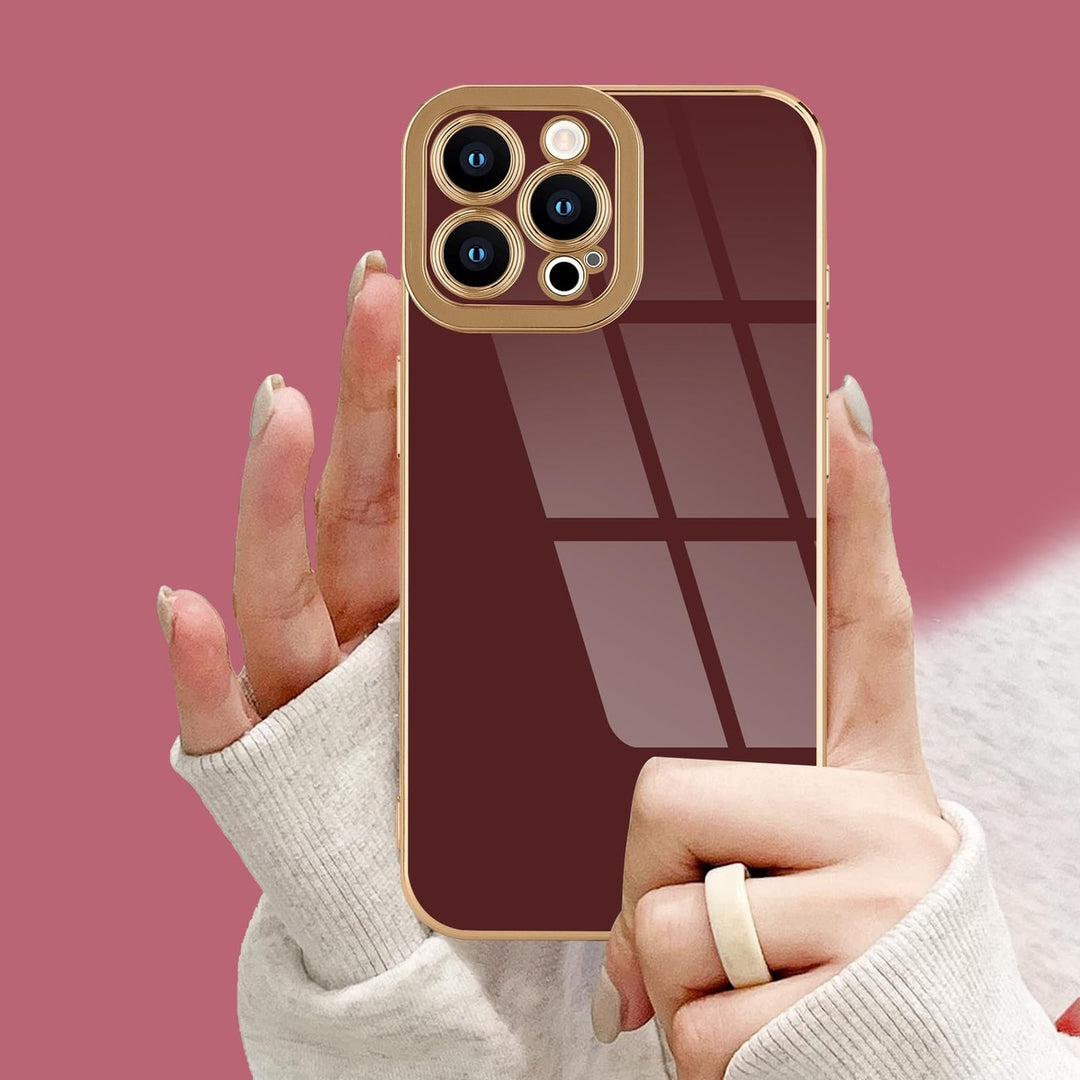 Burgundy Luxe Guard: iPhone 16 Pro Max Case - DOKUTRONIX