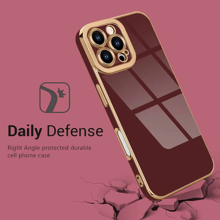 Burgundy Luxe Guard: iPhone 16 Pro Max Case - DOKUTRONIX