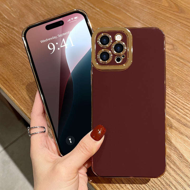 Burgundy Luxe Guard: iPhone 16 Pro Max Case - DOKUTRONIX