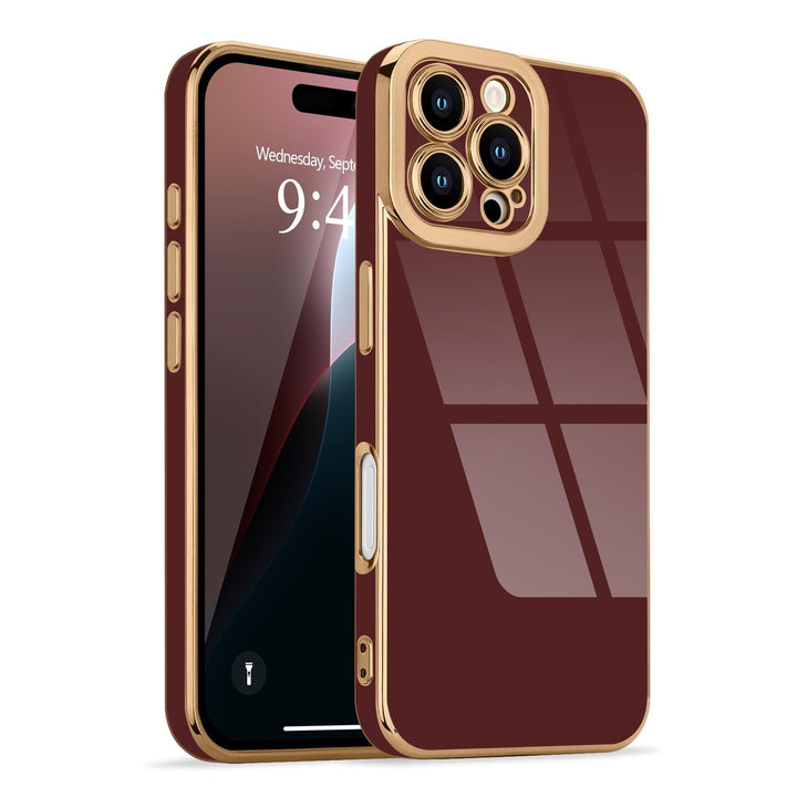 Burgundy Luxe Guard: iPhone 16 Pro Max Case - DOKUTRONIX