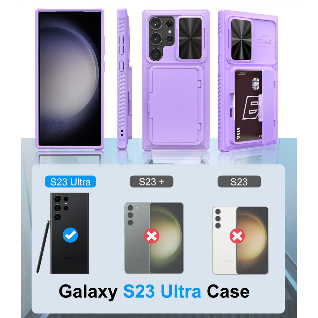 BXYJY Wallet Case for Galaxy S23 Ultra – All-in-One Wallet with Card Slots & Cash Pocket - DOKUTRONIX