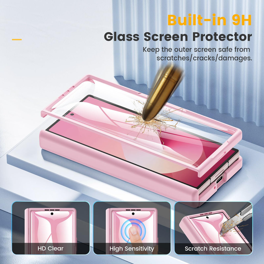 Caka Pink Fold6 Case with Hinge & Screen Protection - DOKUTRONIX
