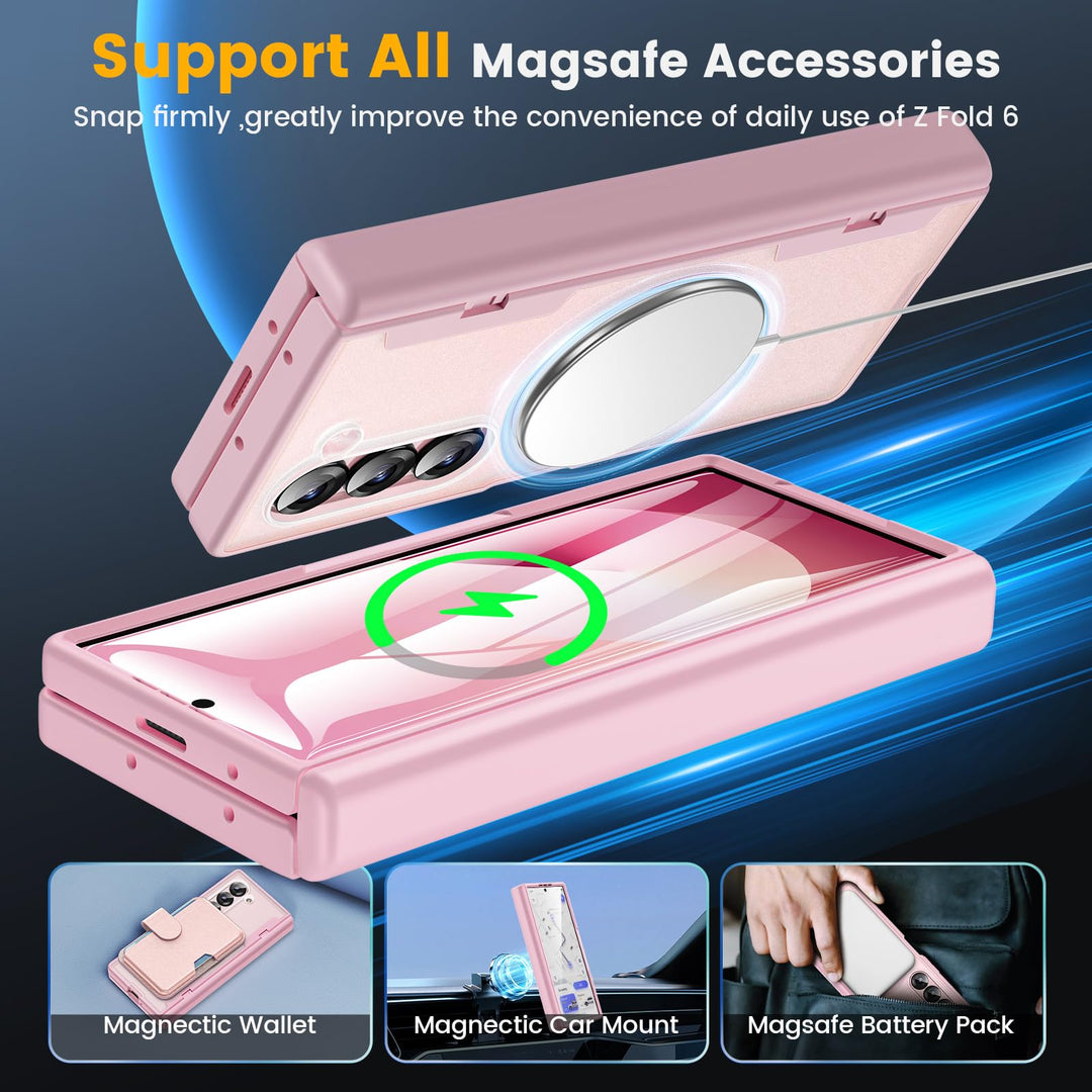 Caka Pink Fold6 Case with Hinge & Screen Protection - DOKUTRONIX