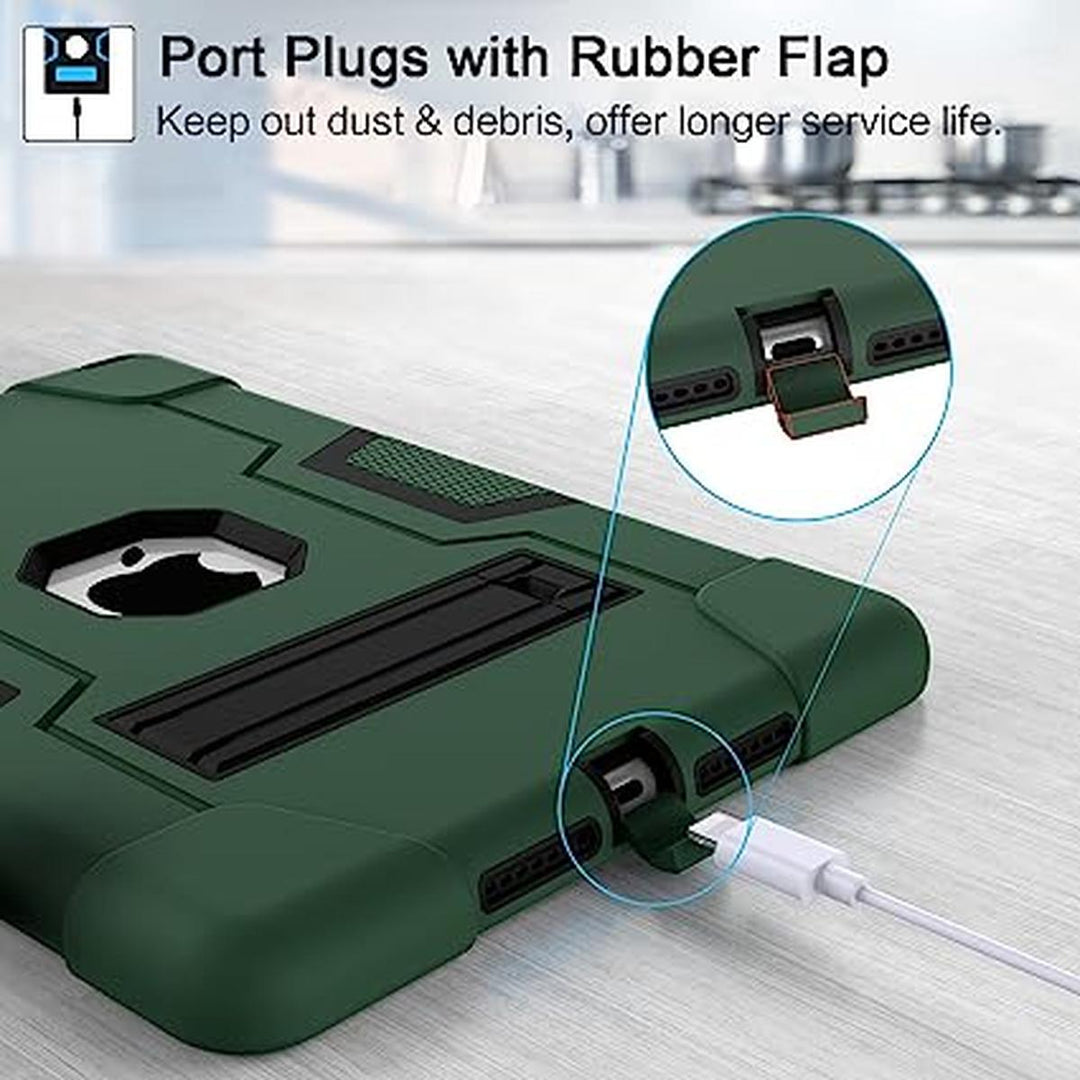 Cantis Rugged Slim Case for iPad 9/8/7 - Alpine Green - DOKUTRONIX