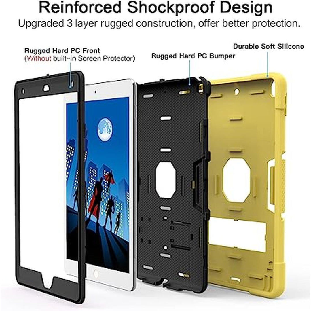 Cantis iPad Rugged Case: Yellow & Black Adventure - DOKUTRONIX