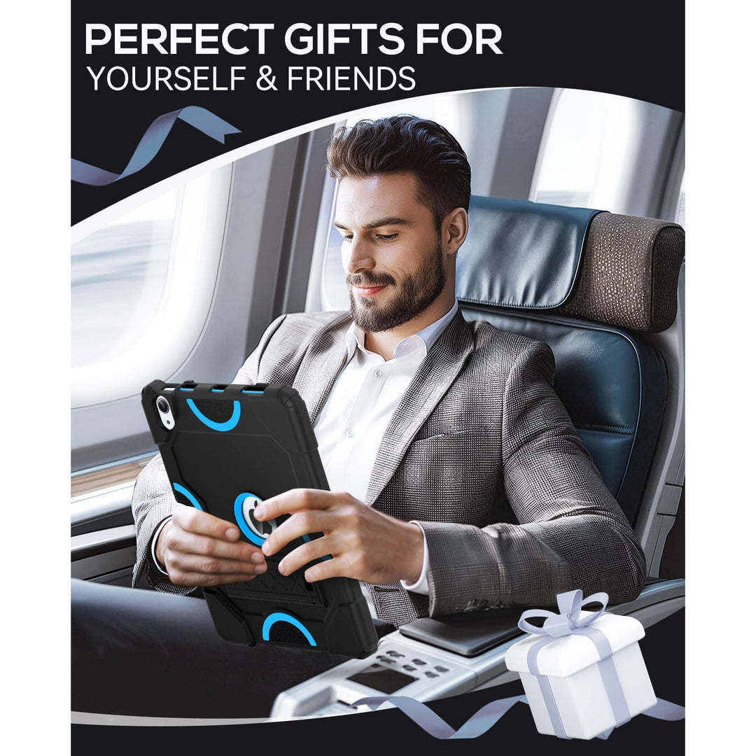 Cantis Rugged Case for iPad Air 11 - Black/Blue - DOKUTRONIX