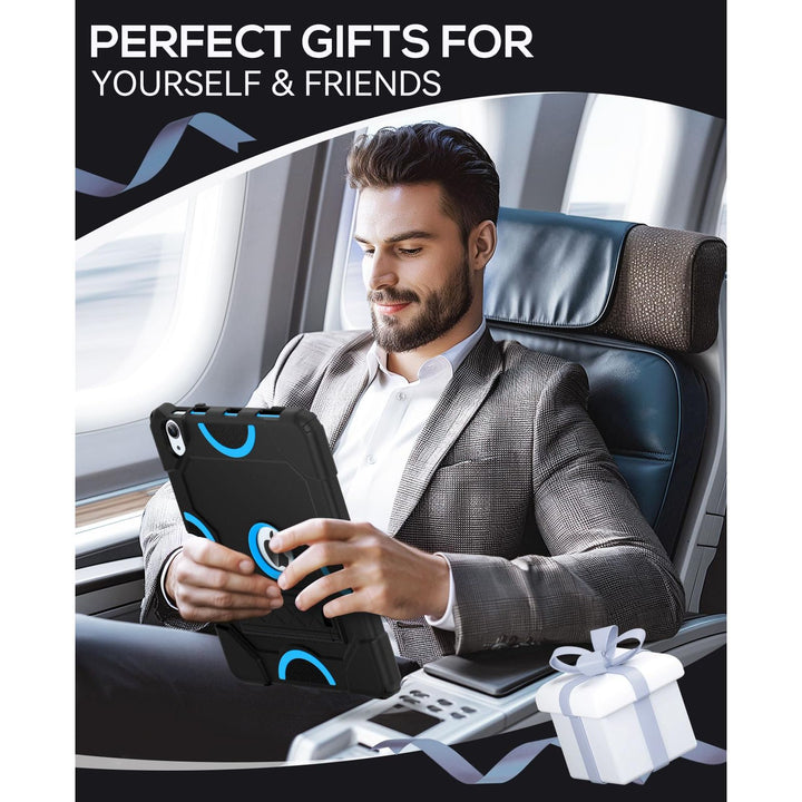 Cantis Rugged Case for iPad Air 11 - Black/Blue - DOKUTRONIX