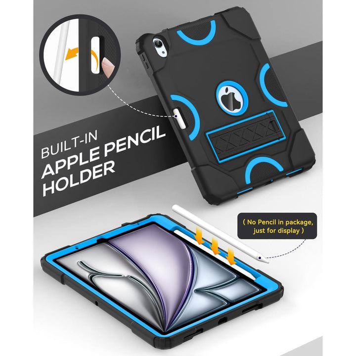Cantis Rugged Case for iPad Air 11 - Black/Blue - DOKUTRONIX