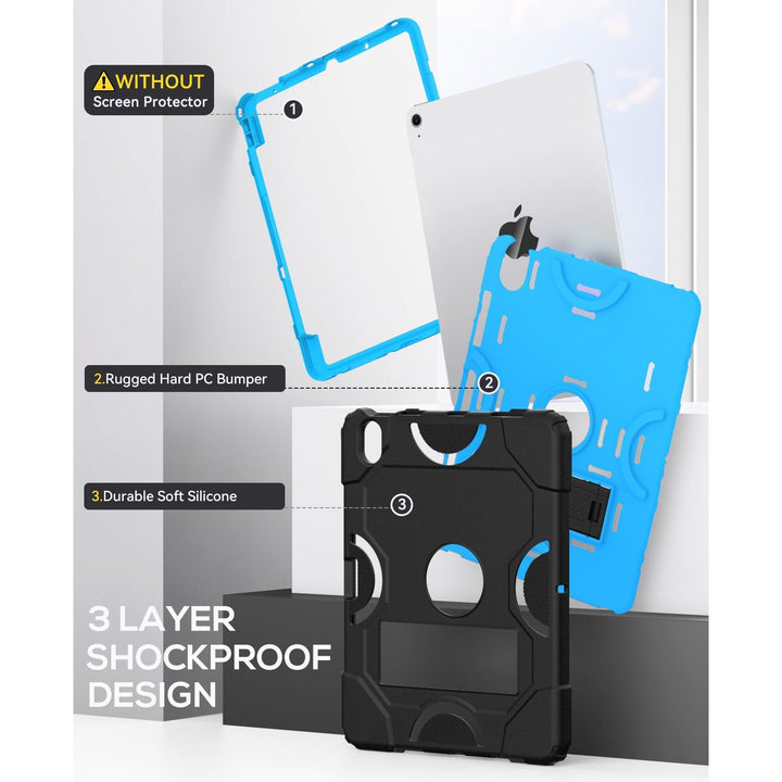 Cantis Rugged Case for iPad Air 11 - Black/Blue - DOKUTRONIX
