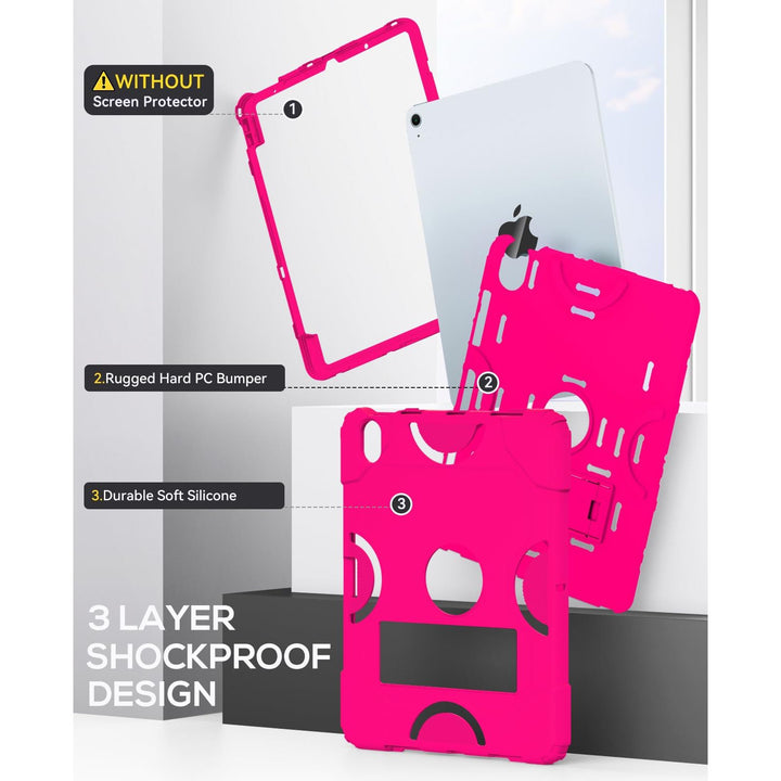 Cantis Rugged iPad Air Case - Hot Pink Armor - DOKUTRONIX