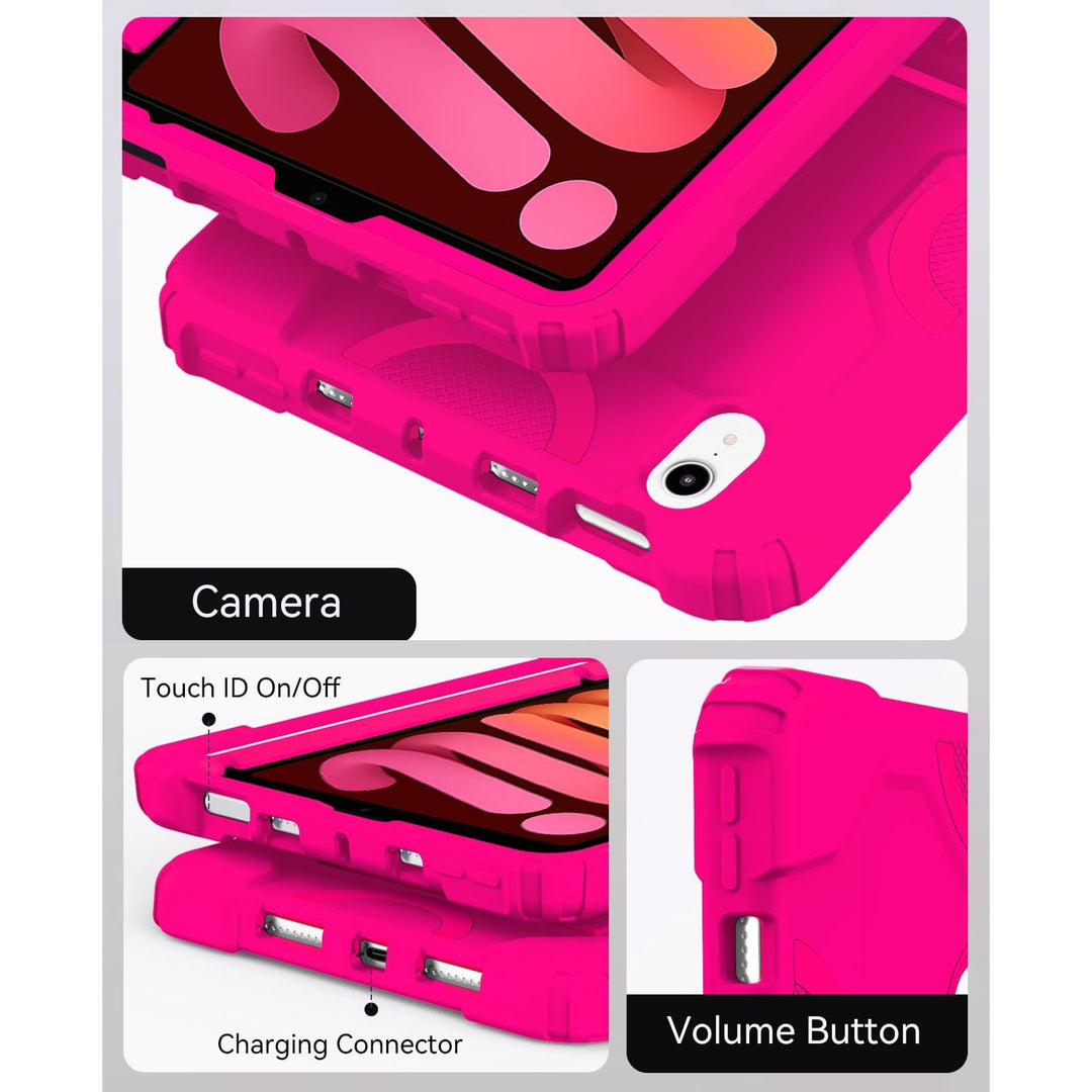 Cantis Shockproof iPad Mini Case - Hot Pink 8.3 - DOKUTRONIX
