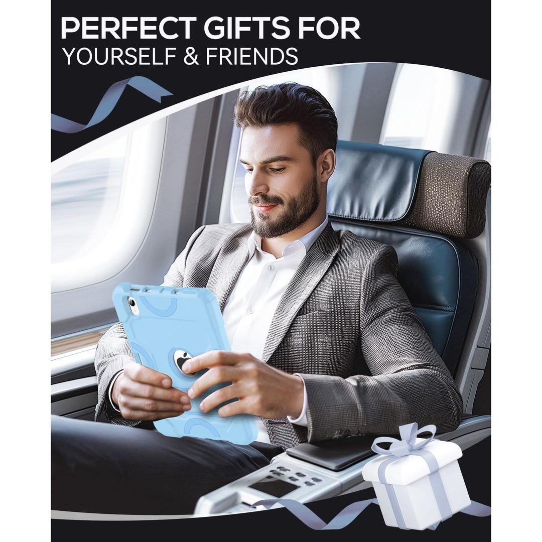 Cantis SkyBlue iPad Mini 7/6 Heavy-Duty Case - DOKUTRONIX