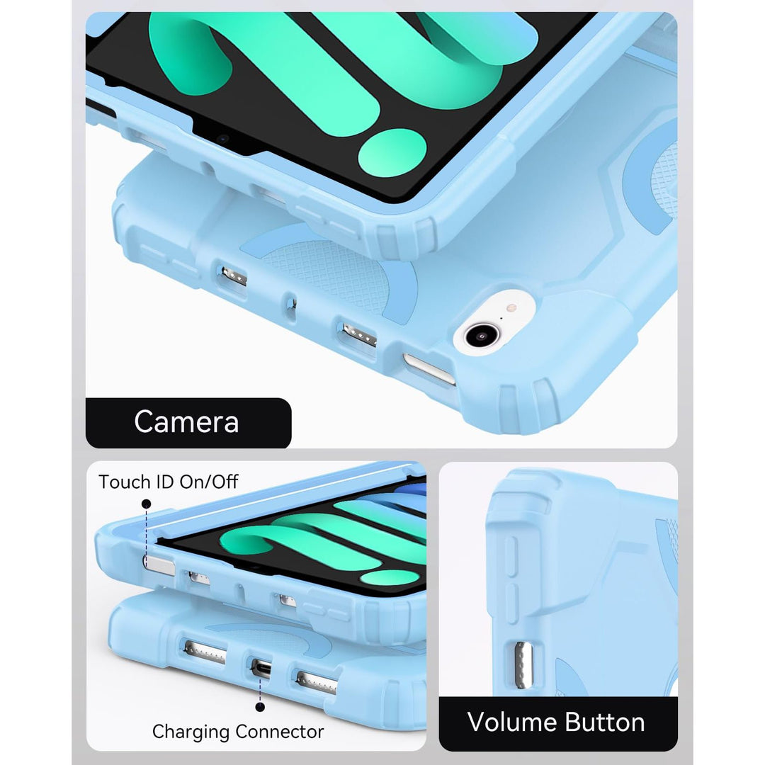 Cantis SkyBlue iPad Mini 7/6 Heavy-Duty Case - DOKUTRONIX