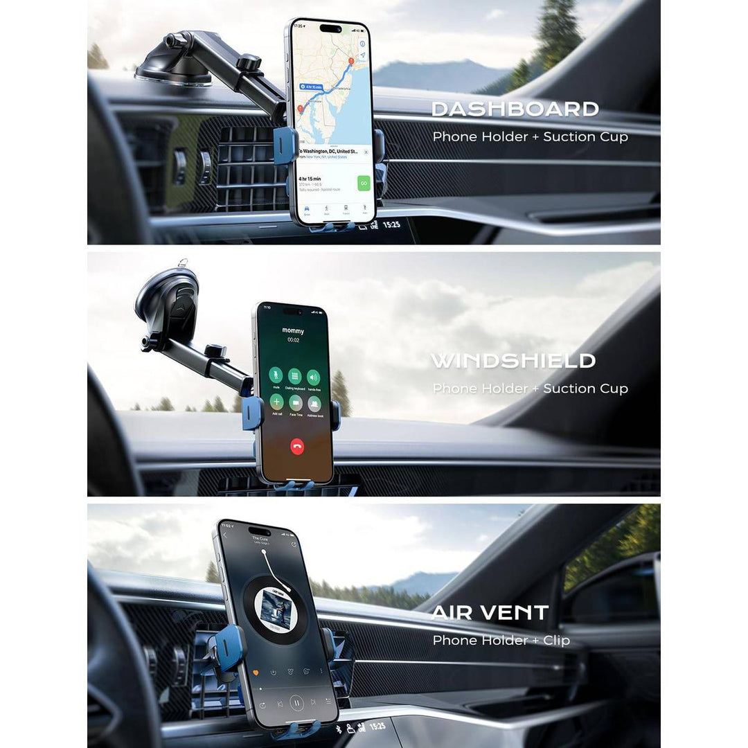 CHGeek Blue 15W Qi Fast Wireless Car Charger Mount - DOKUTRONIX