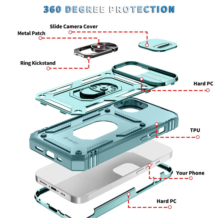 ImpactGuard Slide Case for iPhone 14 Pro Max - Green - DOKUTRONIX