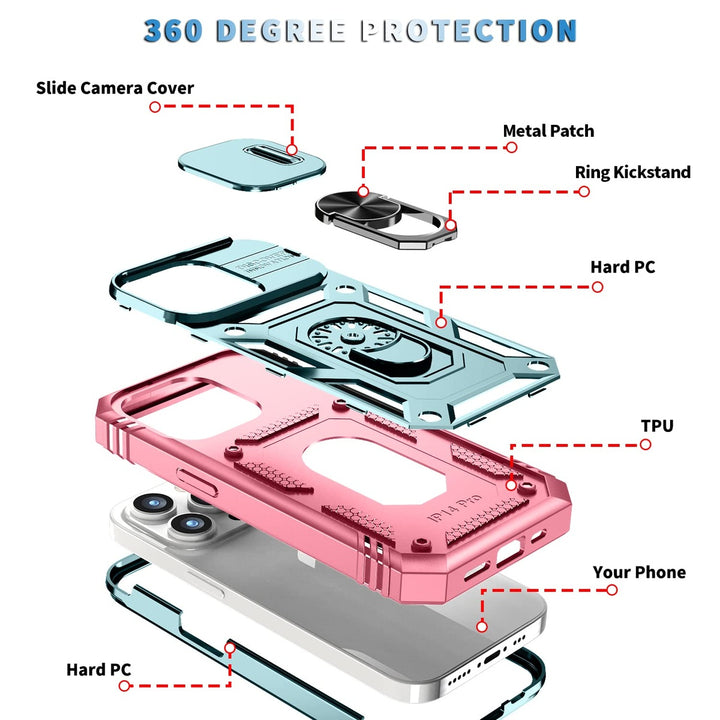 ImpactGuard Slide Case for iPhone 14 Pro Max - Green - DOKUTRONIX