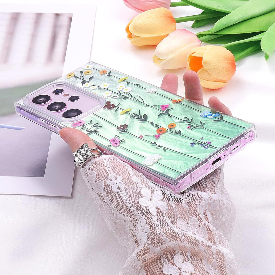 FeatherYarn Floral S24 Case for Samsung Galaxy - DOKUTRONIX