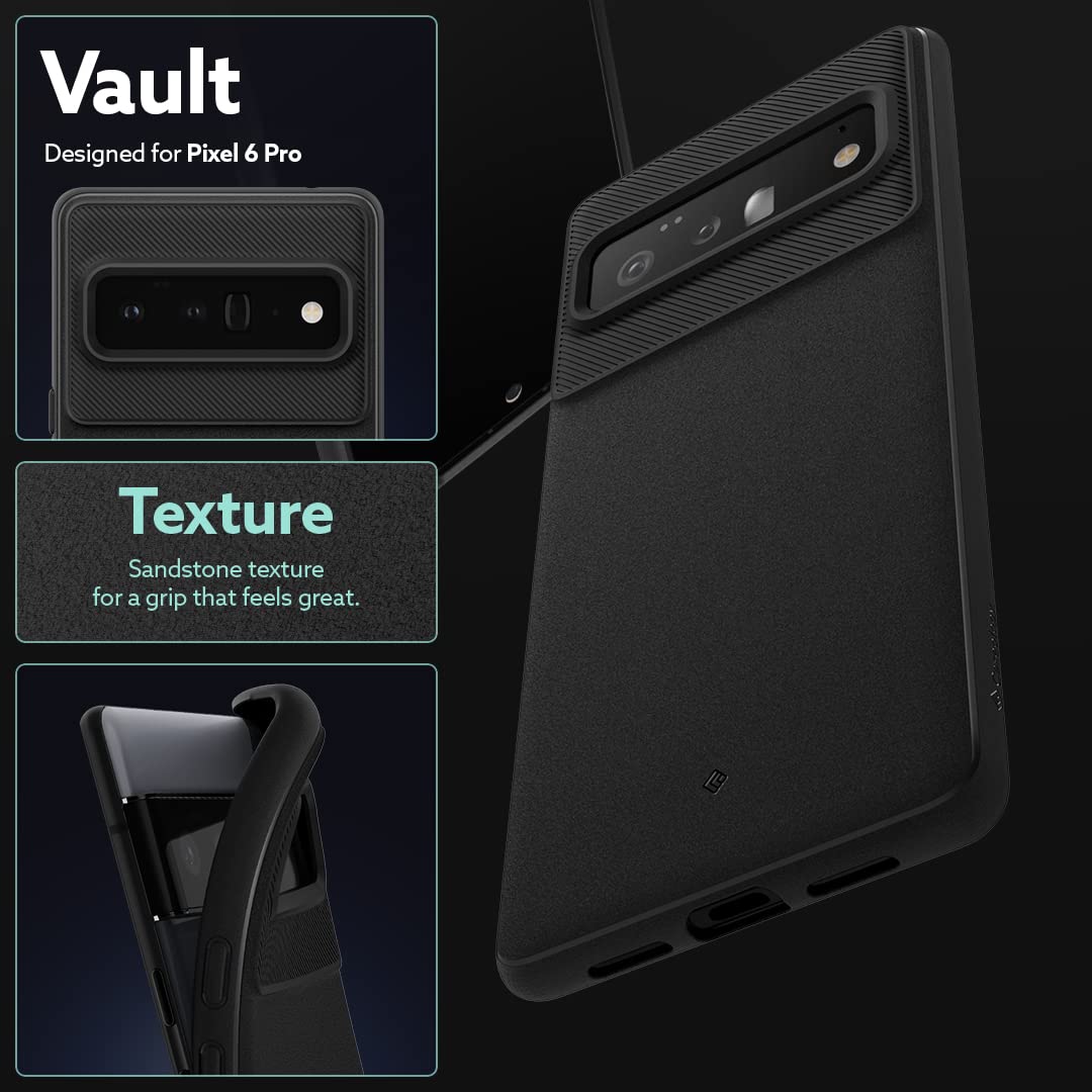 Vault Shield Case for Google Pixel 6 Pro - Matte Black - DOKUTRONIX