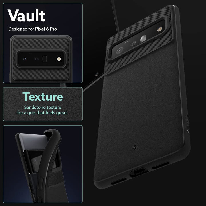 Vault Shield Case for Google Pixel 6 Pro - Matte Black - DOKUTRONIX