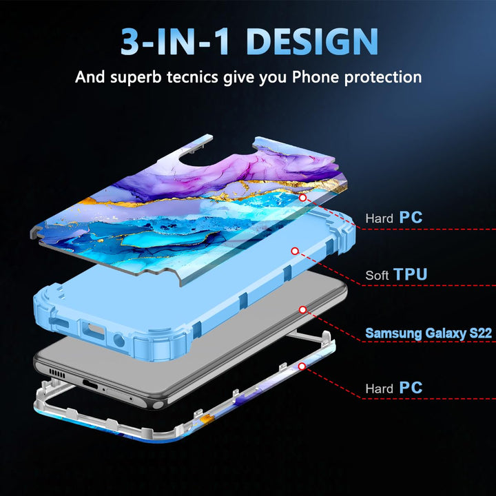 Galaxy S22 5G Floral Shockproof Case - DOKUTRONIX