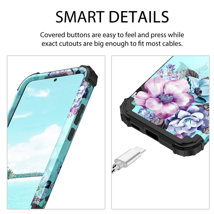 Galaxy S22 5G Floral Shockproof Case - DOKUTRONIX