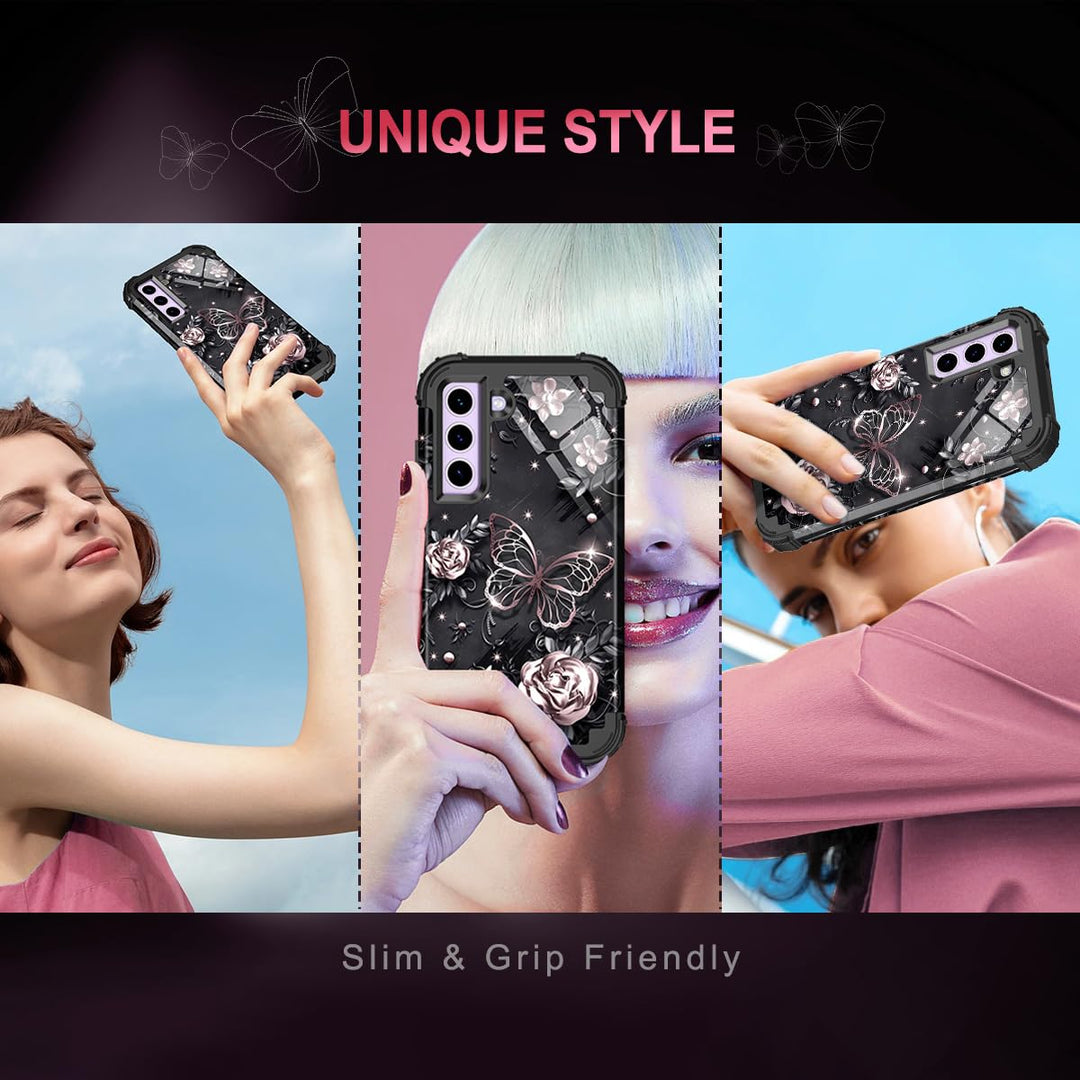 Galaxy S22 5G Floral Shockproof Case - DOKUTRONIX