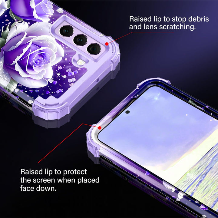 Galaxy S22 5G Floral Shockproof Case - DOKUTRONIX
