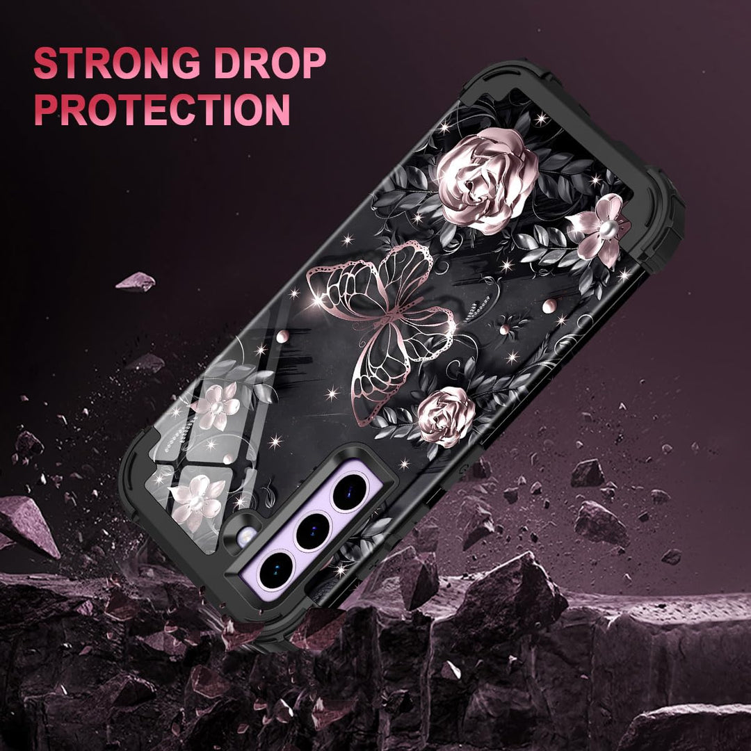 Galaxy S22 5G Floral Shockproof Case - DOKUTRONIX