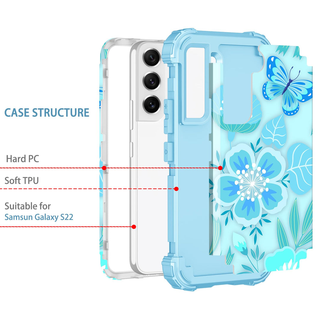 Galaxy S22 5G Floral Shockproof Case - DOKUTRONIX