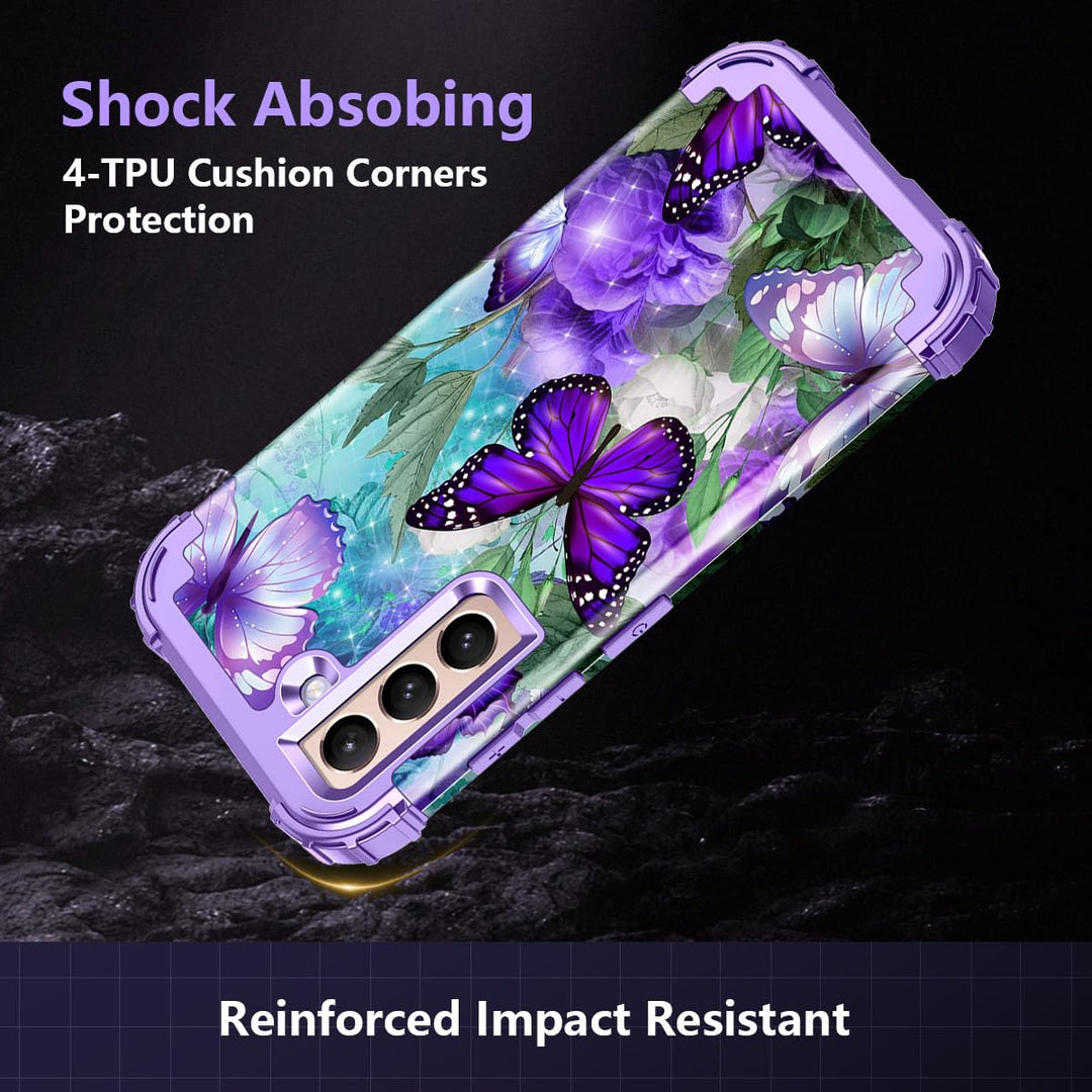 Galaxy S22 5G Floral Shockproof Case - DOKUTRONIX