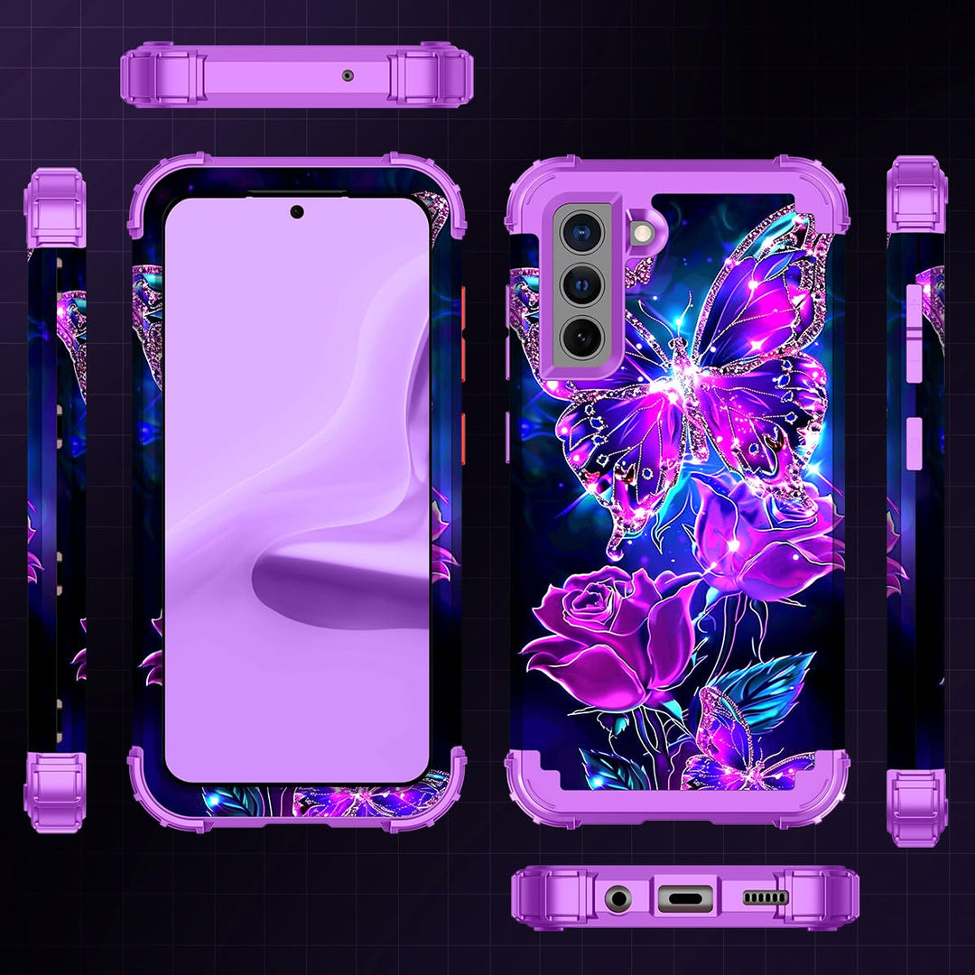 Galaxy S22 5G Floral Shockproof Case - DOKUTRONIX
