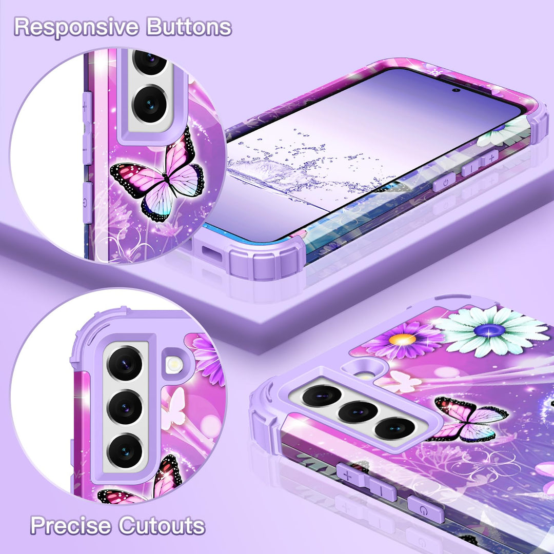Galaxy S22 5G Floral Shockproof Case - DOKUTRONIX