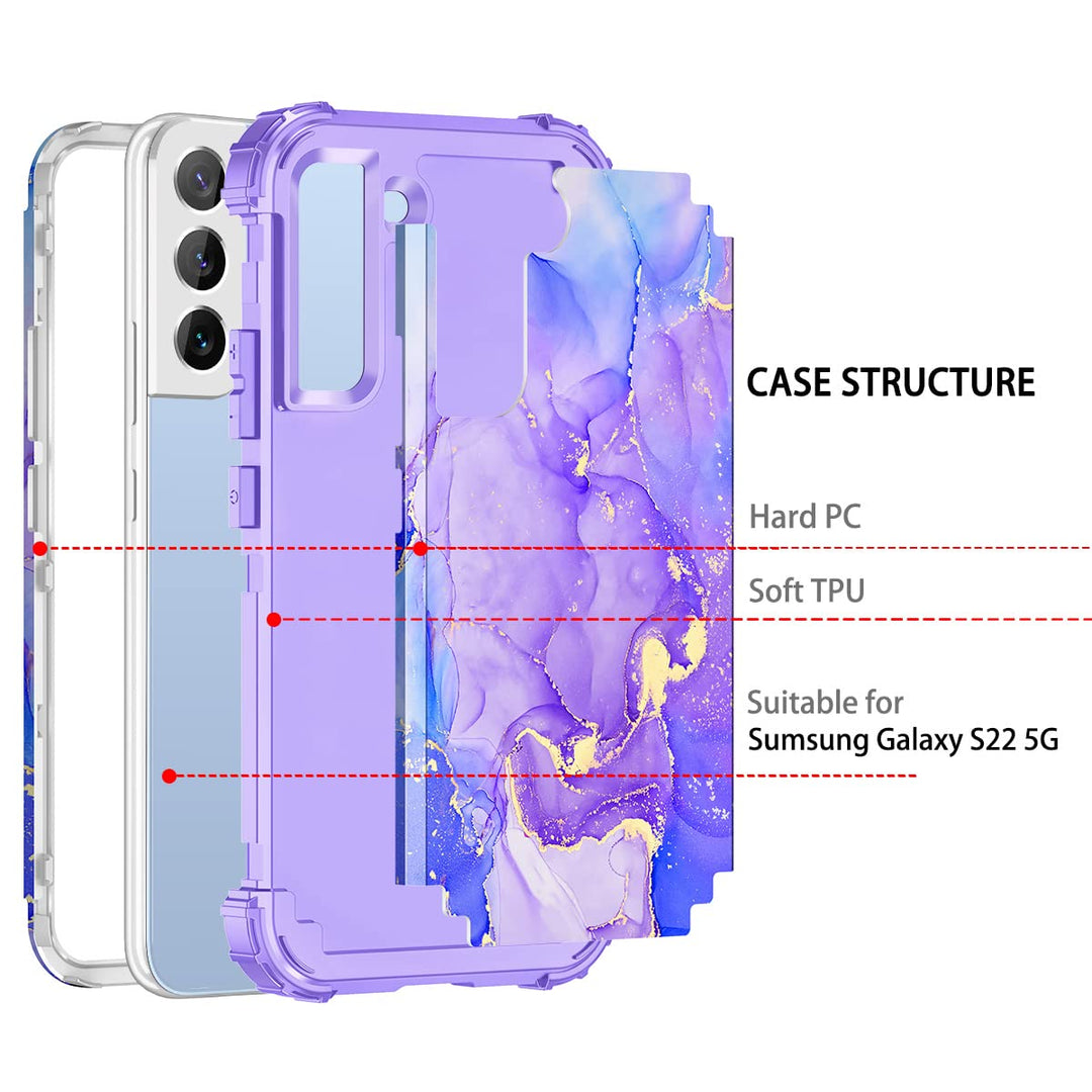 Galaxy S22 5G Floral Shockproof Case - DOKUTRONIX
