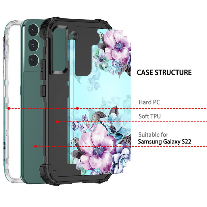 Galaxy S22 5G Floral Shockproof Case - DOKUTRONIX