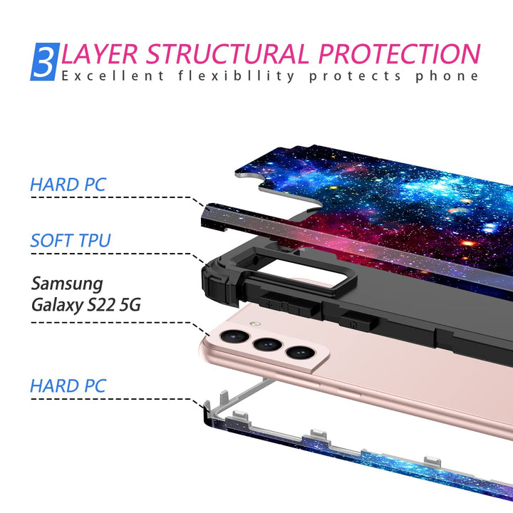 Galaxy S22 5G Floral Shockproof Case - DOKUTRONIX