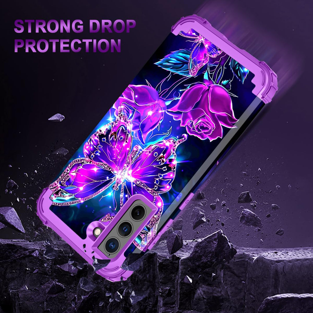 Galaxy S22 5G Floral Shockproof Case - DOKUTRONIX