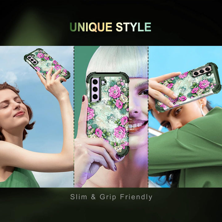 Galaxy S22 5G Floral Shockproof Case - DOKUTRONIX