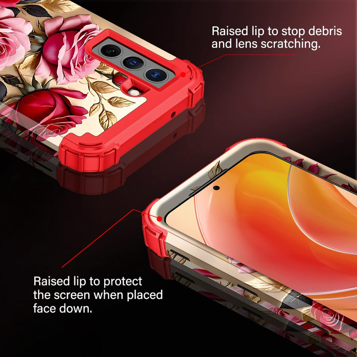 Galaxy S22 5G Floral Shockproof Case - DOKUTRONIX