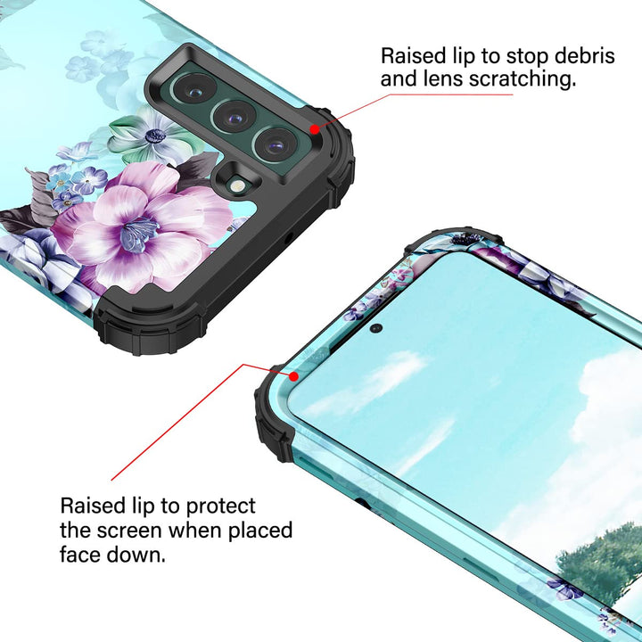 Galaxy S22 5G Floral Shockproof Case - DOKUTRONIX