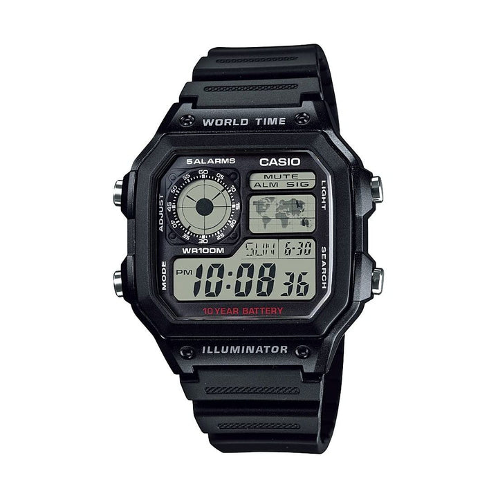 Casio Classic Quartz Men's Watch AE1200WH-1A Black - DOKUTRONIX