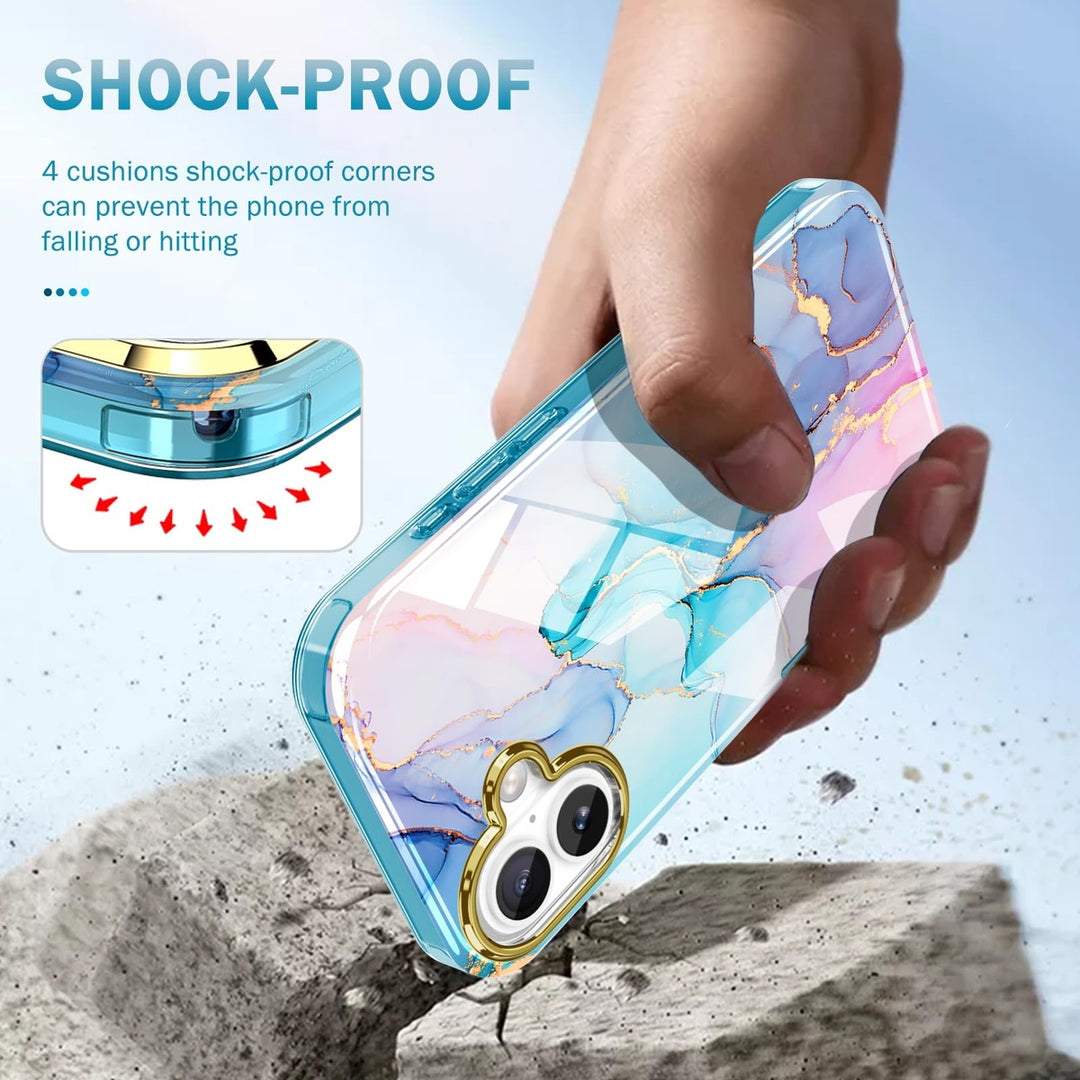 Chic Marble Shield Case for iPhone 16 Plus - DOKUTRONIX