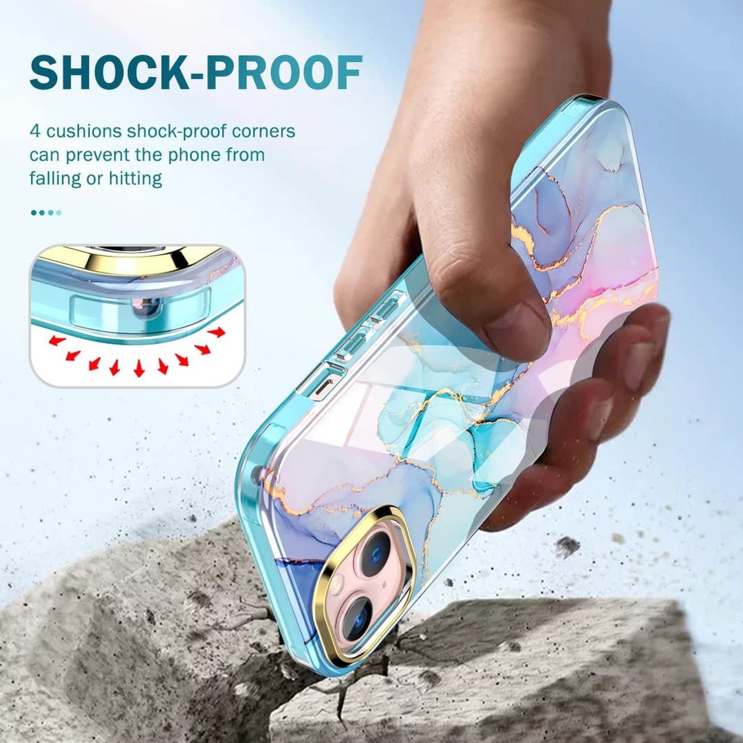 Chic Marble Shield Case for iPhone 16 Plus - DOKUTRONIX