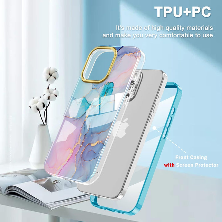 Chic Marble Shield Case for iPhone 16 Plus - DOKUTRONIX