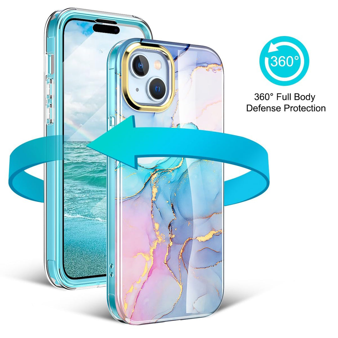 Chic Marble Shield Case for iPhone 16 Plus - DOKUTRONIX